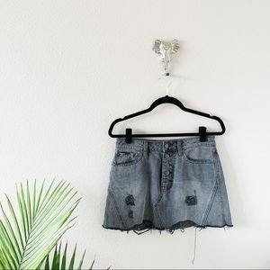 Free People denim skirt